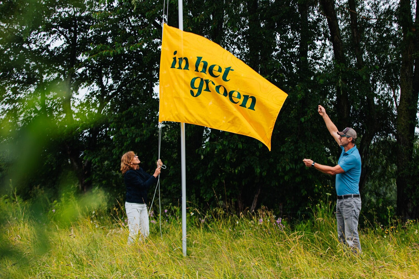 Vlag In het Groen - groot (2,25 x 1,50 meter)