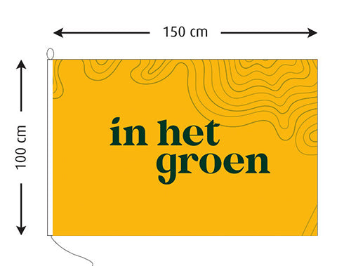 Vlag In het Groen - medium (1,50 x 1 meter)