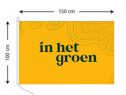 Vlag In het Groen - medium (1,50 x 1 meter)