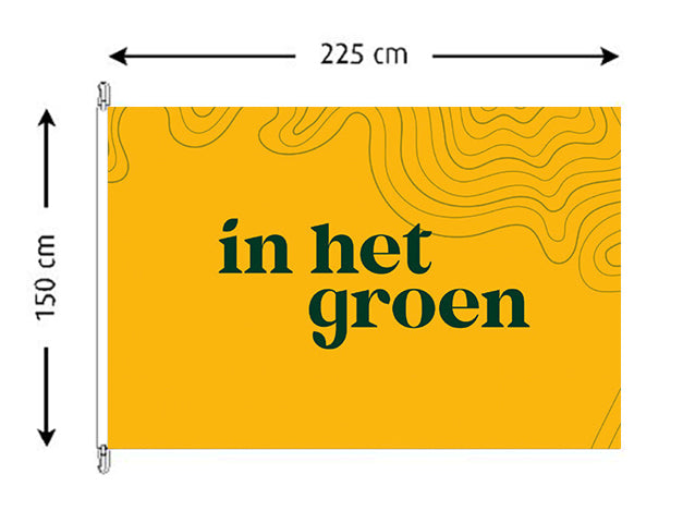 Vlag In het Groen - groot (2,25 x 1,50 meter)